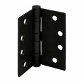 Prime-Line Door Hinge Commercial Smooth Pivot, 4 in. x 4 in. with Square Corners, Matte Black 3 Pack U 1156383